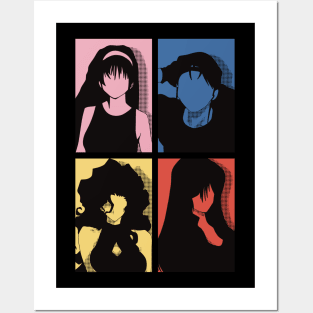 All The Main Characters In Golden Boy Anime In A Colorful Kawaii Minimalist Pop Art Design Posters and Art